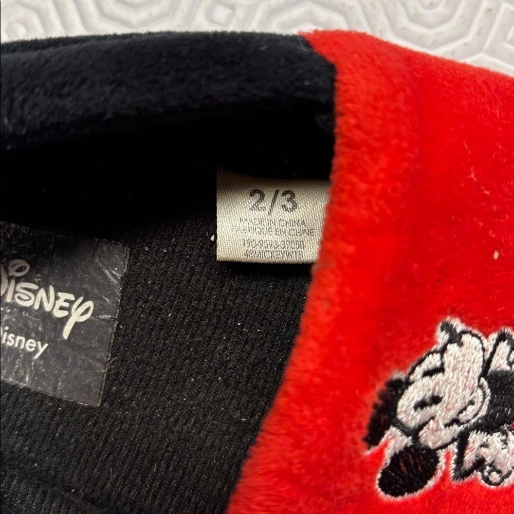 Disney Mickey Mouse Slippers Size 2/3 Youth Colour Red/Black - Picture 8 of 9